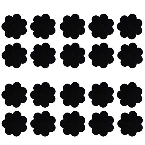 10Pair Black Flower Nipple Covers Breast Petals Pasties for Women - Black Flower - One Size