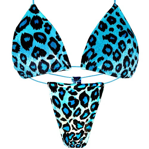 ACE Tieable Microkini: Kitten Velvet Blue | Blue Elastic