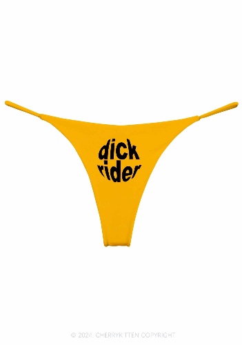 Big Dxxk Rider Y2K Bikini String Thong Cherrykitten | Yellow / S
