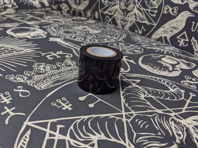 BDSM Electrostatic bondage tape 15M - restraints, gag, multi-use - Black