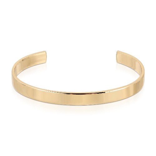 1/4 Inch Brass Cuff - Gold