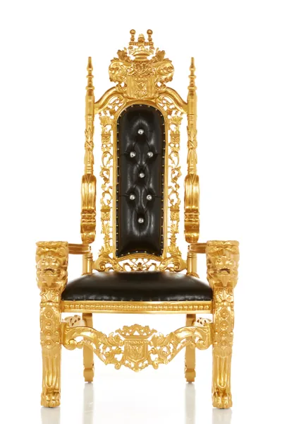 King David Lion Throne Chair - Black / Gold