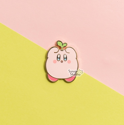 Sprout Poyo Hard Enamel Pin - [A Grade] / Simple Rubber Back