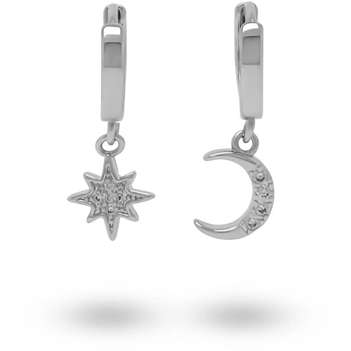 Celestial Star Earrings - Silver