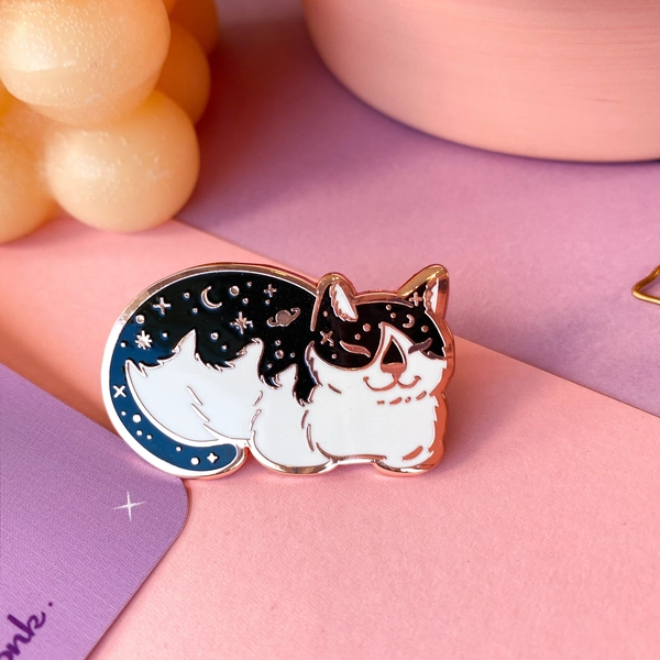Astrocat Enamel Pin | Space Cat Collection | Kawaii Enamel Pins | Cat Pin