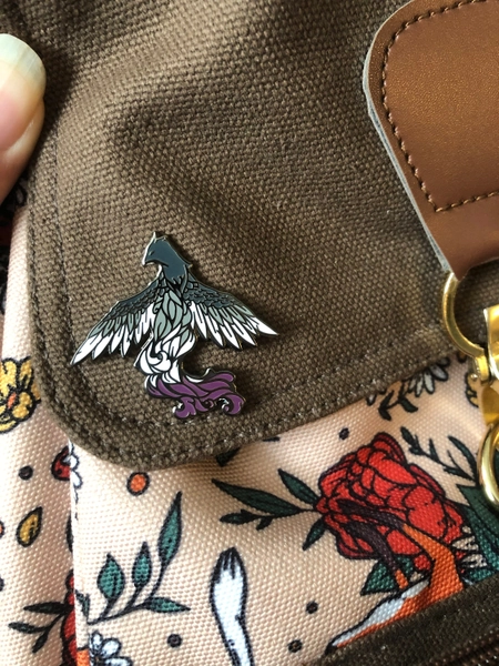 Original Asexual Colors Phoenix Hard Enamel Pins Ace Pride