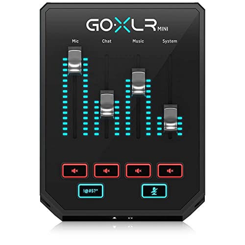 TC Helicon GoXLR MINI Online Broadcast Mixer with USB/Audio Interface and Midas Preamp, Officially Supported on Windows - Mixer - GoXLR MINI