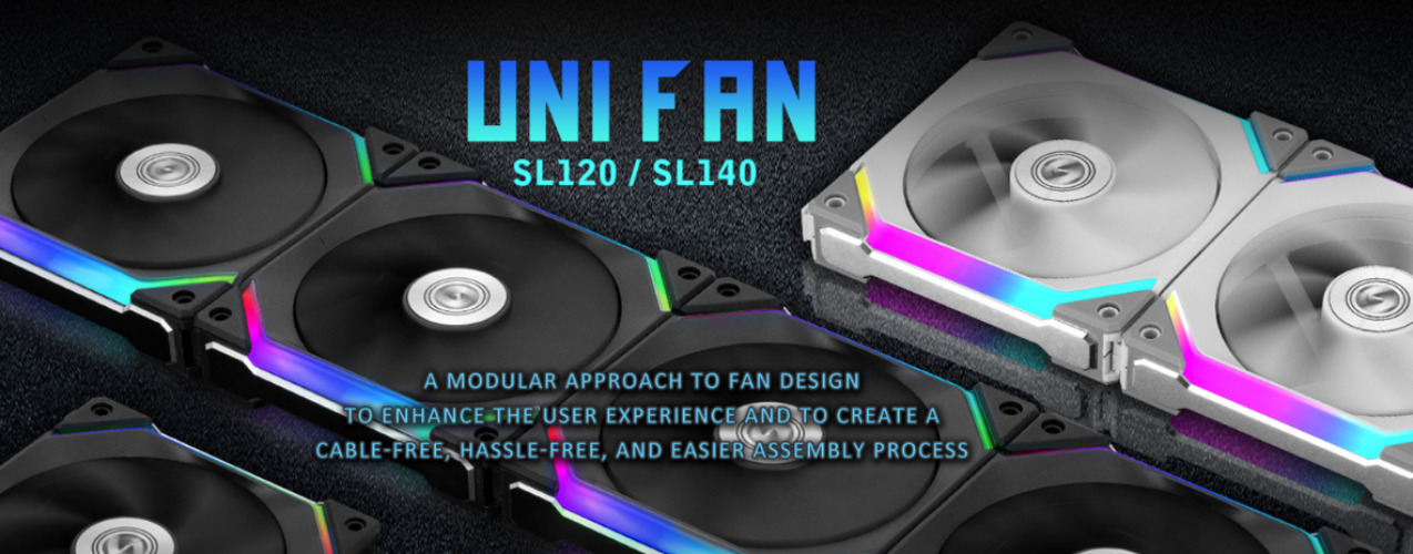 # LIAN LI UNI FAN [SL120/SL140] - Premium Modular Daisy Chain ARGB Fan # [BLACK/WHITE]