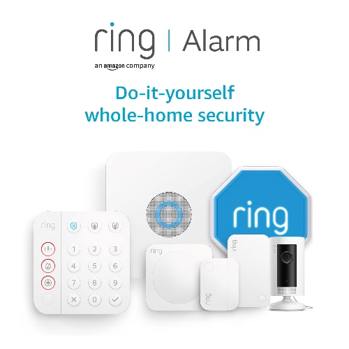Ring Alarm 11 Piece Kit (2nd Generation) + Alarm Outdoor Siren and Indoor Cam by Amazon – home security system with optional Assisted Monitoring - No long-term commitments - Works with Alexa - White Ring Alarm Kit 5 Piece Kit