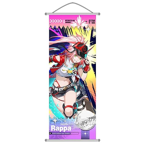 Honkai: Star Rail Scroll Poster for Indoor Décor(27.5 inch x 10 inch), Hanging Wall HD Printing Artistic Canvas Honkai: Star Rail Character Posters for Game lovers. (RAPPA) - RAPPA - 27.5L" x 10W"