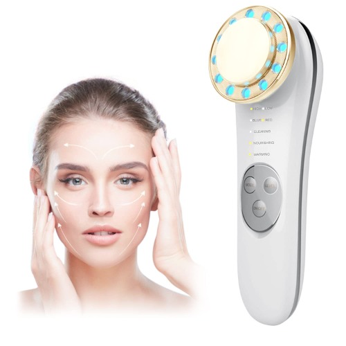 Galvanic Facial Machine Face Massager 7 in 1 Skin Care Tools High Frequency Facial Machine - White