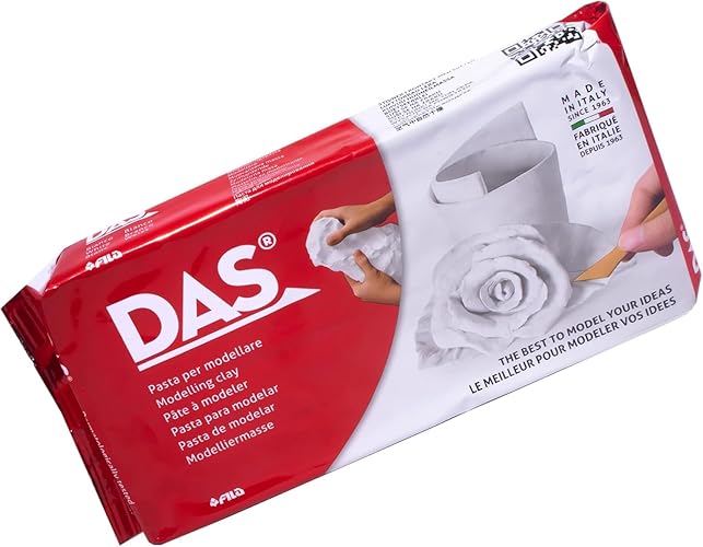 DAS Air-Hardening Modeling Clay, 2.2 Lb. Block, White Color (387500) - 2.2 Lb. White