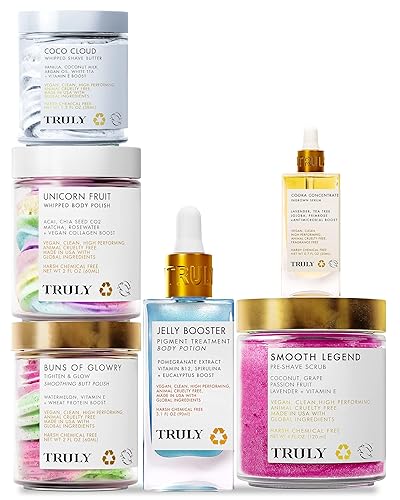 Truly Beauty Shaving set - shaving cream for women, shave scrub for women, body butter for women, shaving kit for women - Truly Bestsellers Bundle