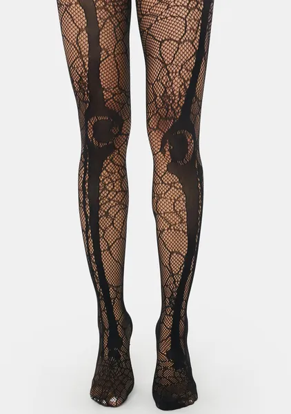 Nightcrawler Fishnet Skeleton Tights