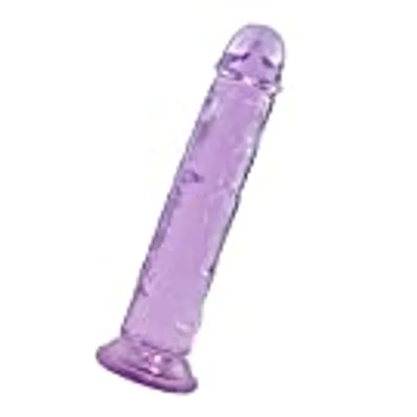 Realistische dildo, 25 cm XL grote zachte anale dildo met sterke zuignap, enorme dong penis seksspeelgoed voor vrouwen, mannen, paars