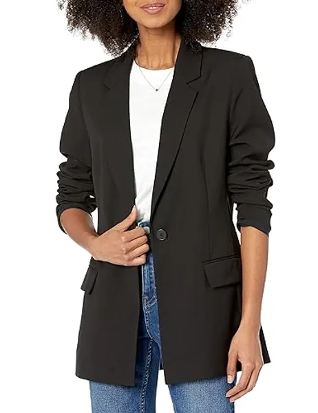 The Drop Women's Blake Long Blazer - Small - Black