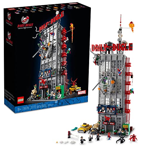 LEGO Marvel Spider-Man Daily Bugle Newspaper Office 76178 Building Set - Featuring 25 Spider-Verse Minifigures Including Peter Parker, Venom, and Spider-Gwen, Collectible Gift Idea for Adults - Standard Packaging