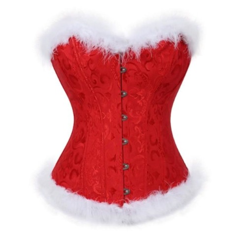 Genuine Holiday Corsets (5 Styles!) - Red Fur / L