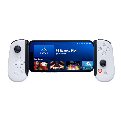 BACKBONE One Mobile Gaming Controller for Android and iPhone 15 Series (USB-C) - PlayStation Edition - 2nd Gen - Turn Your Phone into a Gaming Console - Play PlayStation, Xbox, Call of Duty & More - 2nd Gen USB-C (White)
