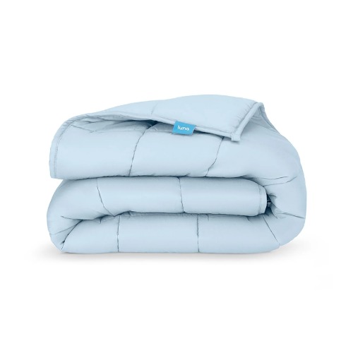 The "Sweet Dreams" Cotton Weighted Blanket | 15lbs Queen / Light Blue