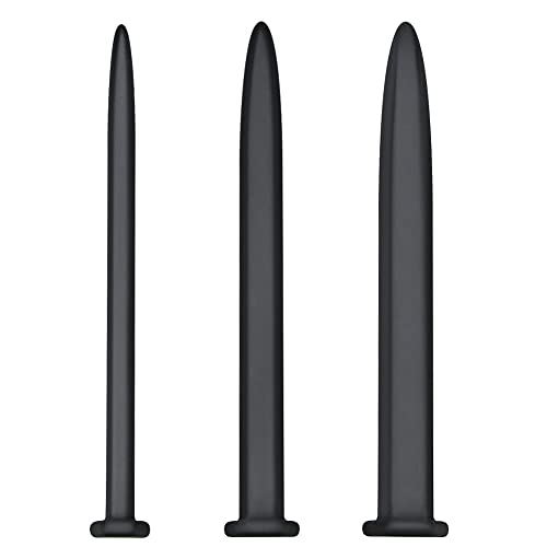 3Pcs Silicone Urethral Sounds Male Toys Hardware Nail Urethral Dilator Sperm Plug Different Size Urethral Stretching Trainer Kit for Men Flexible Smooth Penis Bladder Stimulating Massager Rod Sex Toy
