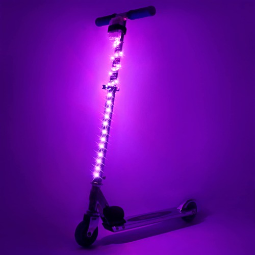 Waybelive LED Scooter Stem Light, Remote Control Scooter Light, 16 Color Change by Yourself, 2x1 Ft, Waterproof, Shockproof, Super Bright to Display at Night. Good Gift for Kids