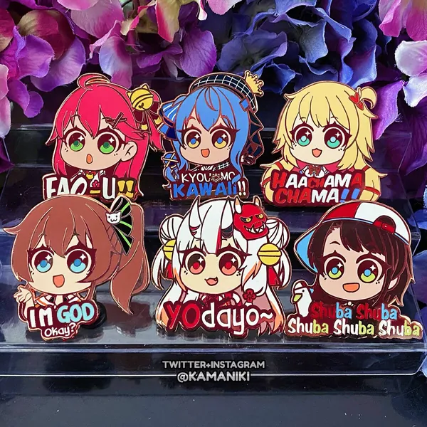 Hololive (ASSORTED) JP Enamel Pins (fan merch) - Nakiri Ayame