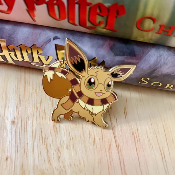 Wizard pin - Magical Eevee - Wizard Evee Pin - Backpack Pin - Potter Backpack Pin - Pokemon Pin - School House Pin - Pokemon Fan Art