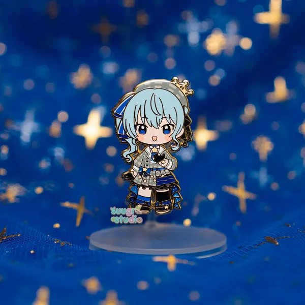 Hololive Vtuber Hoshimachi Suisei Enamel Pin, Fan Merch - [A Grade] / Simple Rubber Back