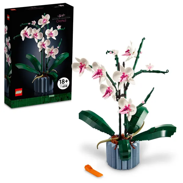LEGO Orchid 10311 Plant Decor Building Set for Adults; Build an Orchid Display Piece for The Home or Office (608 Pieces) - 