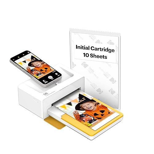 KODAK Dock Plus 4PASS Instant Photo Printer (4x6) + 10 Sheets - Printer + 10 Sheets