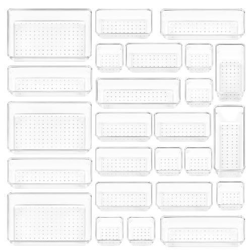 Vtopmart Clear Plastic Drawer Organizers Set