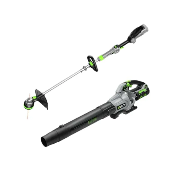 EGO Power+ EGO ST6151LB 15-Inch 56-Volt Lithium-ion Cordless POWERLOAD String Trimmer with Aluminum Telescopic Shaft & 615 CFM Blower Combo Kit with 2.5Ah Battery and Charger Included