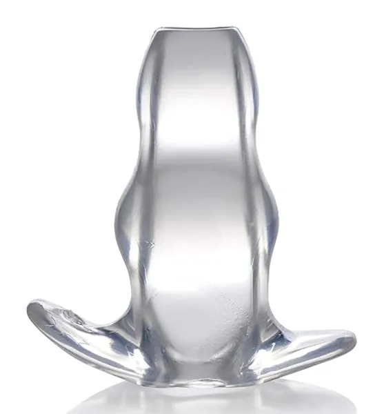 Master Series Clear View Hollow Anal Plug - Medium, (AG732-Med) - Clear - Medium