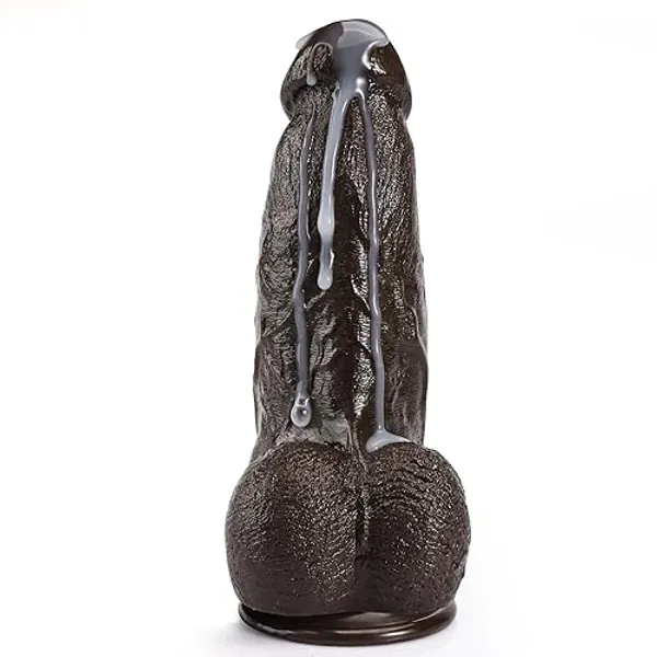 3“ Diameter Huge Thick Dildo Realistic Dildos with Suction Cup for Hands-Free Play, Black Giant Dildo for Vagina G-spot Anal Sex, Wide Dildo Big Cock Adult Sex Toy for Couple Men Women Gay - PVC