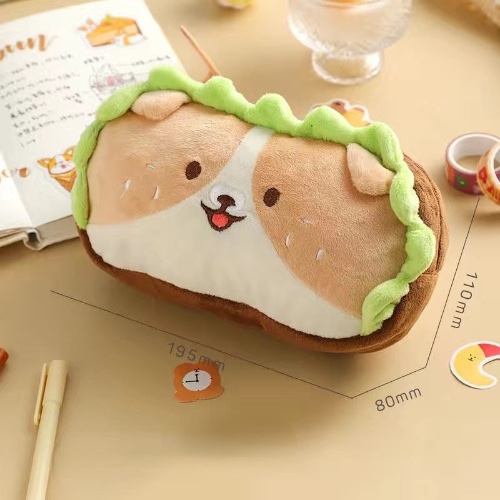 🍔Kawaii Burger Dog Pencil Case