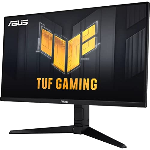 ASUS TUF Gaming 28” 4K 144HZ DSC HDMI 2.1, Monitor (VG28UQL1A) - UHD (3840 x 2160), Fast IPS, 1ms, Extreme Low Motion Blur Sync, G-SYNC Compatible, FreeSync Premium, Eye Care, DCI-P3 90%,BLACK - 28” Fast IPS 4K 1ms