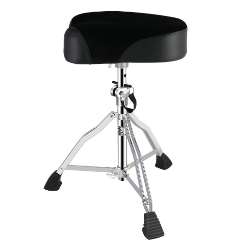 EASTROCK Drum Throne Drum Seat Height Adjustable,Padded Drum Stools Motorcycle Style Drum Chair with Anti-Slip Feet for Drummers,Adult - Lock-style