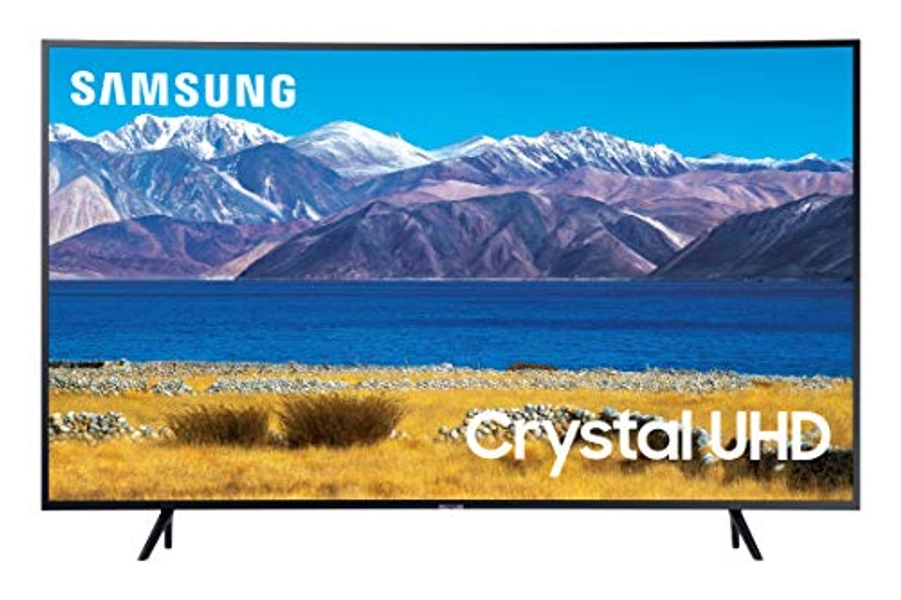 SAMSUNG 55-inch Class Curved UHD TU-8300 Series - 4K UHD HDR Smart TV With Alexa Built-in (UN55TU8300FXZA, 2020 Model), CHARCOAL BLACK