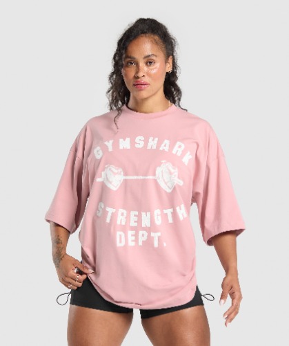 Barbell Hearts Oversized T-Shirt