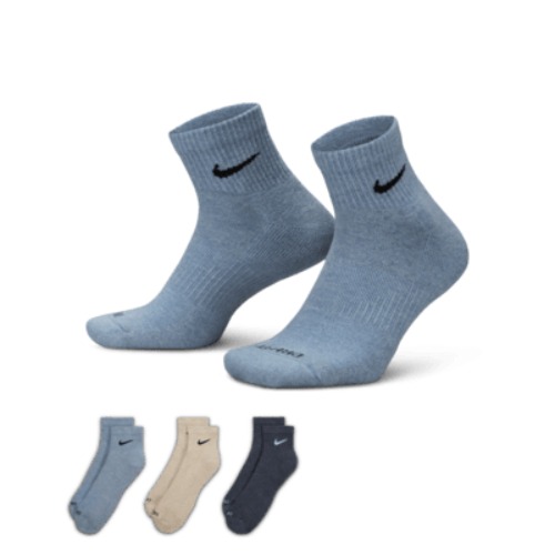 Nike Everyday Plus Cushioned Training Ankle Socks (3 Pairs)