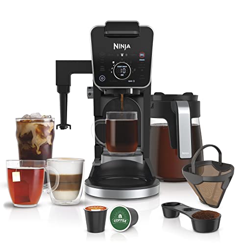 Ninja CFP307 DualBrew Pro Specialty Coffee System, Single-Serve, Compatible with K-Cups & 12-Cup Drip Coffee Maker, with Permanent Filter Black - Permanent Filter