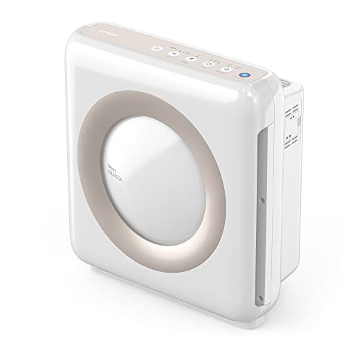 Coway Airmega AP-1512HH(W) True HEPA Purifier with Air Quality Monitoring, Auto, Timer, Filter Indicator, and Eco Mode, 16.8 x 18.3 x 9.7, White - AP-1512HH White