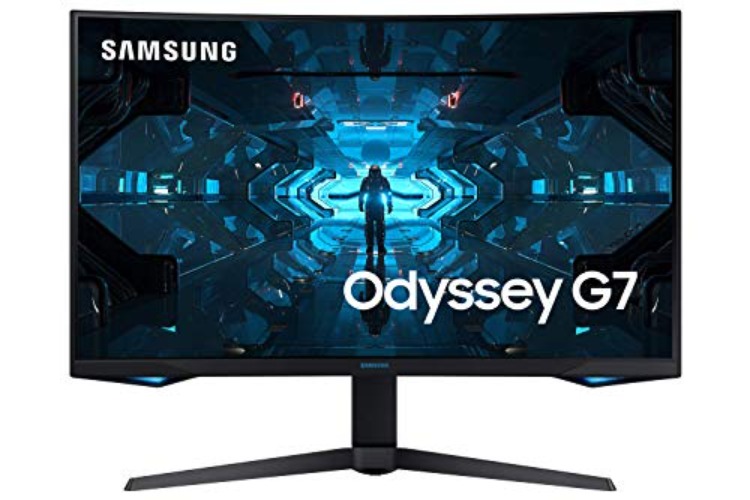 Samsung Odyssey G7 C27G75TQSU, G75T Séries, Moniteur QLED - Incurvé, 27" (26.9" Visualisable), 2560 x 1440 WQHD, VA, 600 cd/m² - 2500:1 - 1 ms - HDMI, 2xDisplayPort - Noir