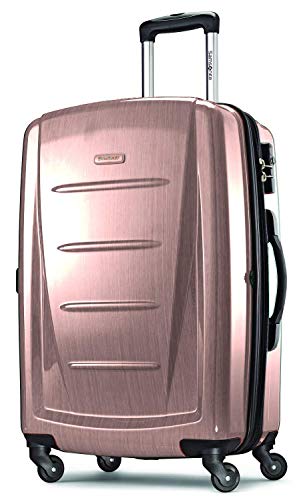 Samsonite Winfield 2 Hardside Luggage with Spinner Wheels, Artic Pink, Checked-Medium 24-Inch - Checked-Large 28-Inch Brushed Anthracite