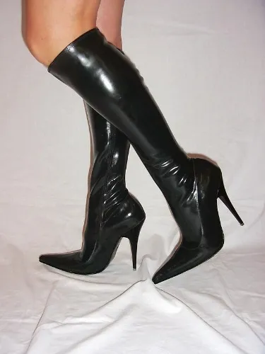 High Boots : Natural rubber latex boots size S 36-46 13cm heel