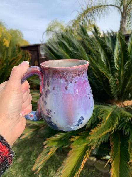 Small Ceramic Mug Handmade Crystalline Glazed Large Coffee Cup