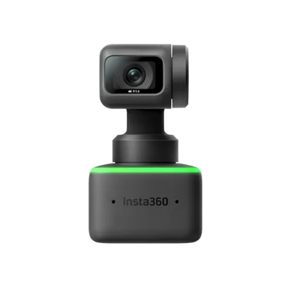 Insta360 Link - PTZ 4K Webcam with 1/2" Sensor, AI Tracking, Gesture Control, HDR, Noise-Canceling Microphones, Specialized Modes, Webcam for Laptop, Video Camera for Video Calls, Live Streaming