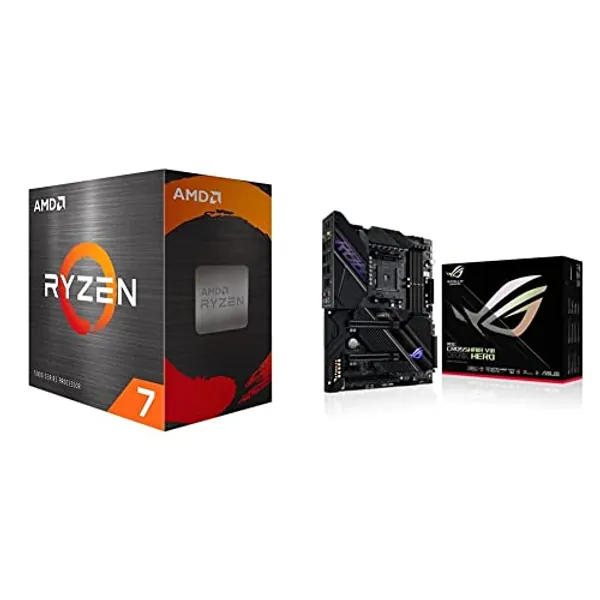 AMD Ryzen 7 5700G 8-Core, 16-Thread Unlocked Desktop Processor & ASUS ROG Crosshair VIII Dark Hero AMD AM4 X570S Zen 3 Ryzen 5000 & 3rd Gen Ryzen ATX Gaming Motherboard