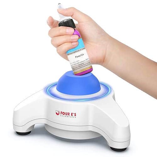 FOUR E'S SCIENTIFIC Mini Vortex Mixer - Lab Vortex Shaker, 5600rpm, Touch Function Portable Paint Mixer for Acrylic Miniature Hobby Model Paints Nail Polish - Mini Vortex Mixer - Blue